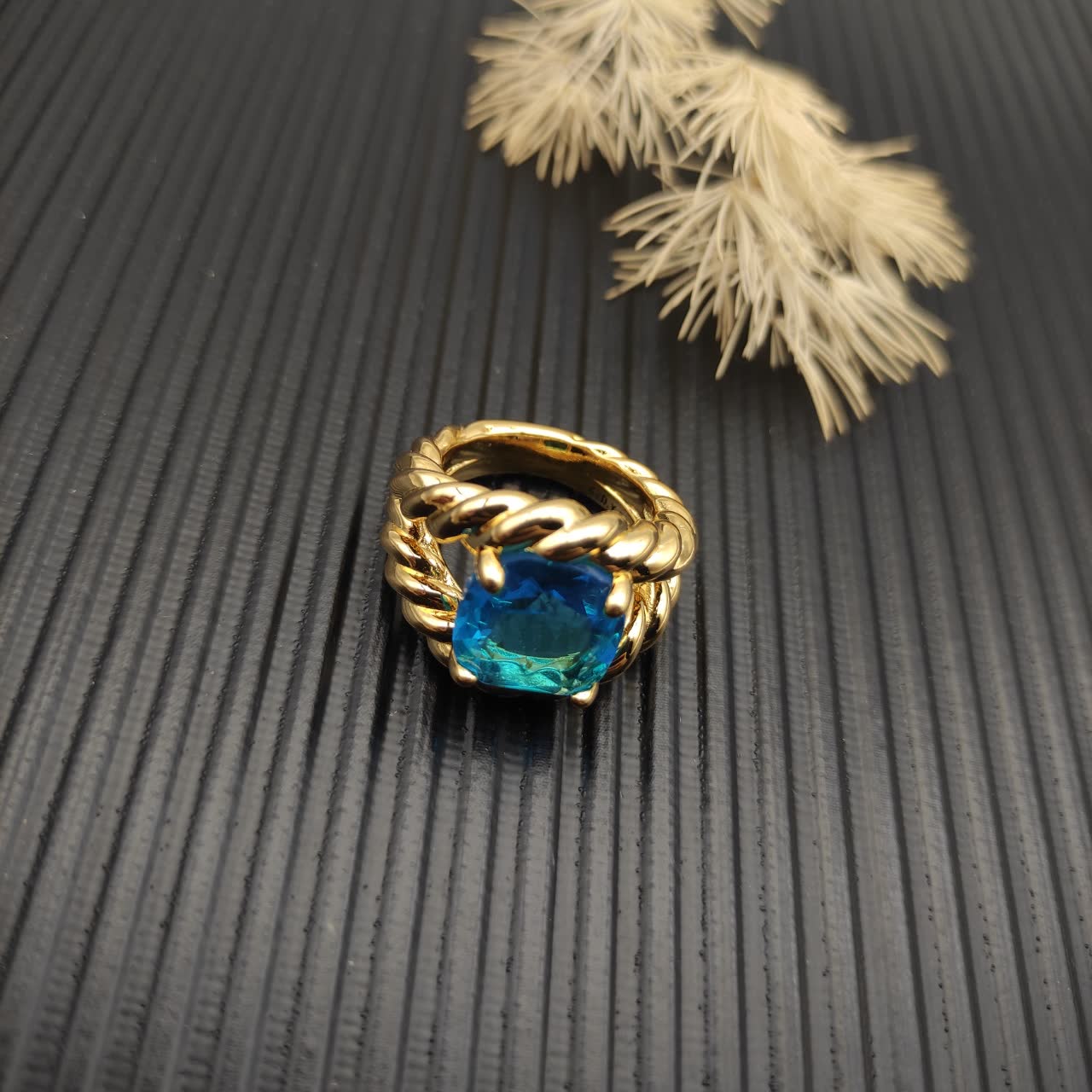 David Yurman Blue Gemstone Ring